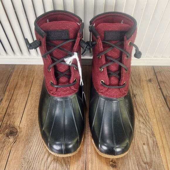 Sperry Saltwater Emboss Woolcord Women's 6.5 M Red Insulated Duck Boots STS85836 - Picture 10 of 13